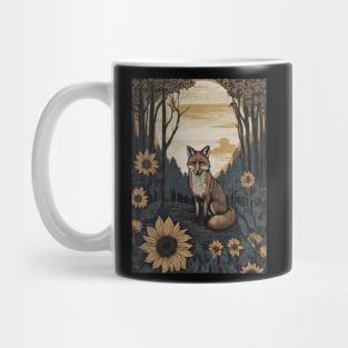 Sunflower Fox Mug